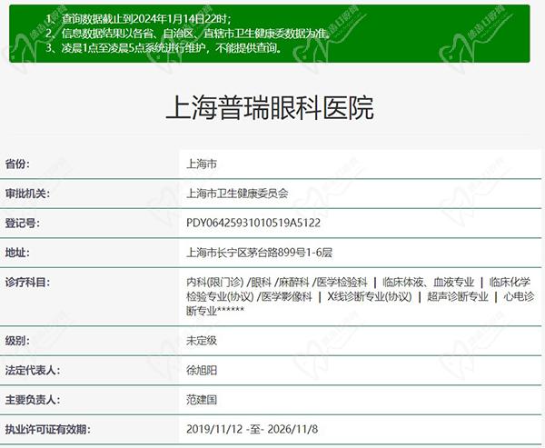 上海普瑞眼科醫(yī)院正規(guī)資質(zhì)