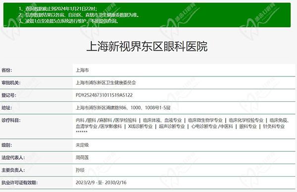 上海新視界東區(qū)眼科醫(yī)院怎么樣